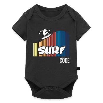 Surf Code (dark) - Baby Premium short-sleeve bodysuit - black - Front