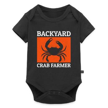 Backyard Crab Farmer Animal Farming Farm Funny - Baby Premium short-sleeve bodysuit - black - Front