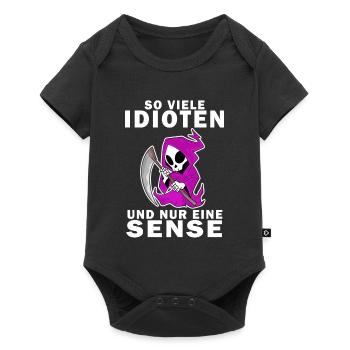 Sensenmann Dame - Baby Premium Kurzarmbody - Schwarz - Vorne