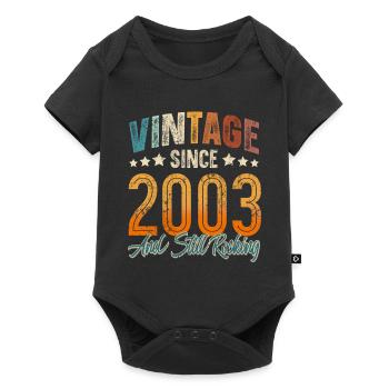 2003 Year of birth Birthday Year of construction Vintage - Baby Premium short-sleeve bodysuit - black - Front