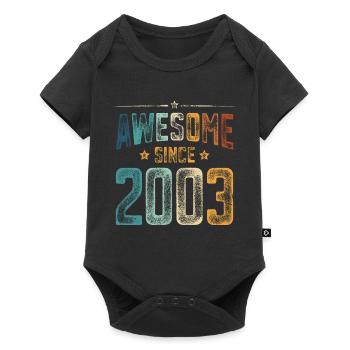 2003 Naissance Année de naissance - Body à manches courtes Premium Bébé - noir - Devant