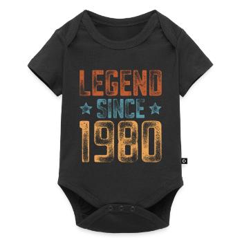 1980 Born Year of birth Birthday - Baby Premium short-sleeve bodysuit - black - Front