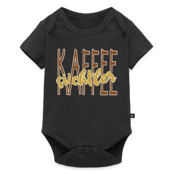 Kaffee Trinken Spruch Koffein Kaffeeliebhaber - Baby Premium Kurzarmbody - Schwarz - Vorne