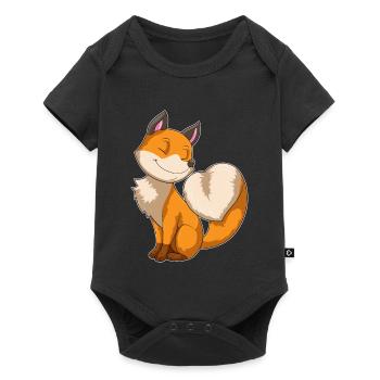 Fox Heart - Baby Premium short-sleeve bodysuit - black - Front