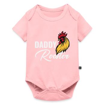 Daddy Rooster Chicken Dad Farmer Fathers day - Baby Premium short-sleeve bodysuit - rose - Front