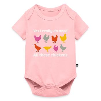 Chicken Lover Poultry Farmer Farming Farm Funny - Baby Premium short-sleeve bodysuit - rose - Front