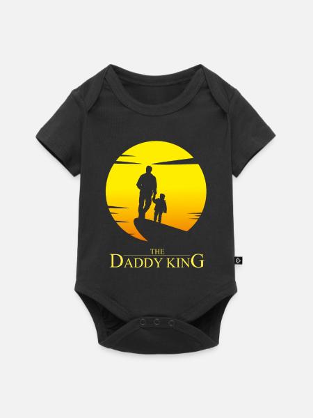 The Daddy King - Daddy Parody Humor - Baby Premium short-sleeve bodysuit - black