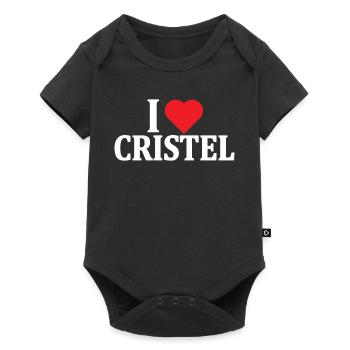 t-shirt J’adore Cristel t-shirt idée cadeau - Body à manches courtes Premium Bébé - noir - Devant