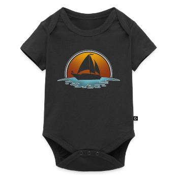 Voilier Voilier Voilier Voilier Marin - Body à manches courtes Premium Bébé - noir - Devant