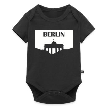 Porte de Brandebourg de Berlin blanc - Body à manches courtes Premium Bébé - noir - Devant