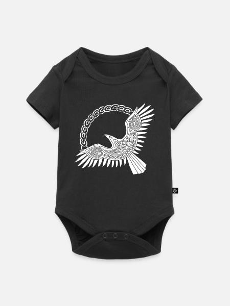 Weißer Wikinger-Adler - Baby Premium Kurzarmbody - Schwarz