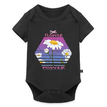 Sonnenblumen - Baby Premium Kurzarmbody - Schwarz - Vorne