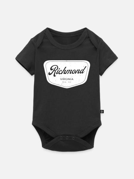 Richmond Virginia Script Emblem - Baby Premium Kurzarmbody - Schwarz