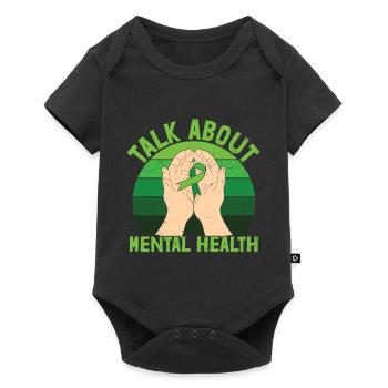 Talk About Mental Health - Baby Premium short-sleeve bodysuit - black - Front