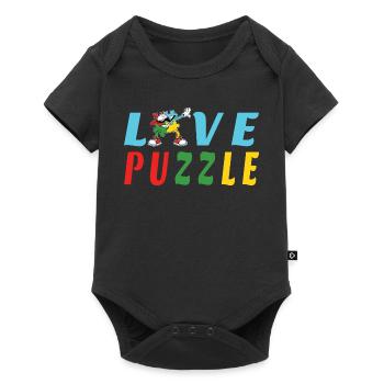 Love Puzzle - Baby Premium short-sleeve bodysuit - black - Front