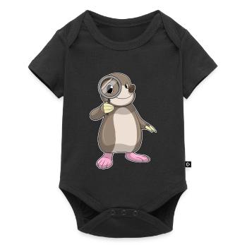 Mole Detective Magnifying Glass - Baby Premium short-sleeve bodysuit - black - Front