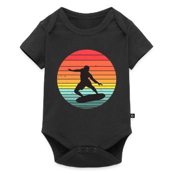 Surfen, Surfen, Surfen - Baby Premium Kurzarmbody - Schwarz - Vorne