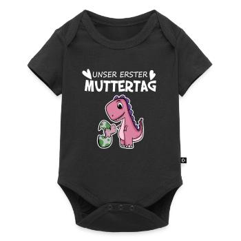 Muttertag - erster Muttertag Geschenk - Baby Premium Kurzarmbody - Schwarz - Vorne