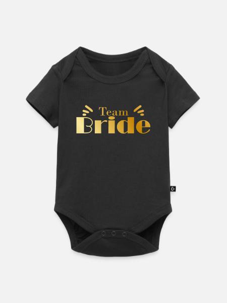 Team Bride - Baby Premium Kurzarmbody - Schwarz