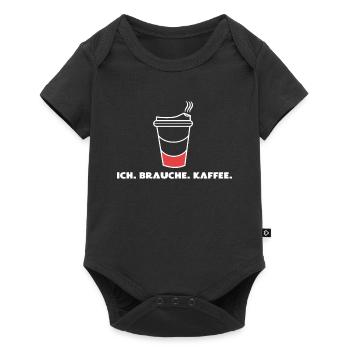 Koffein Kaffeeliebhaber Kaffee Trinken Spruch - Baby Premium Kurzarmbody - Schwarz - Vorne