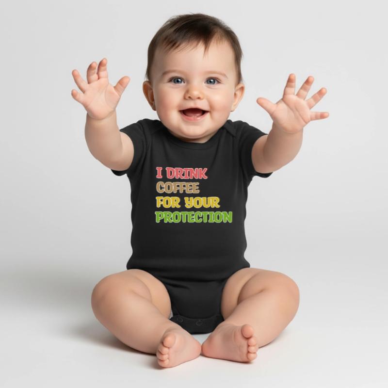 Coffee Drinking Statement Coffee Drinker Humorous Baby Premium short-sleeve bodysuit