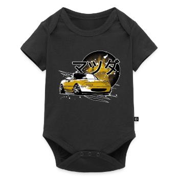 Voiture japonaise Miata Mx5 jaune - Body à manches courtes Premium Bébé - noir - Devant