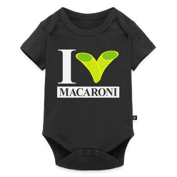 I love macaroni - Baby Premium short-sleeve bodysuit - black - Front