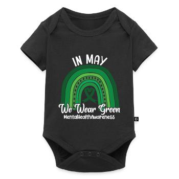 In May We Wear Green Mental Health - Baby Premium short-sleeve bodysuit - black - Front