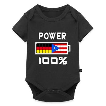 Germany and Puerto Rico Power 100% - Baby Premium short-sleeve bodysuit - black - Front