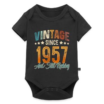 1957 Année de naissance Anniversaire Année de construction Millésime - Body à manches courtes Premium Bébé - noir - Devant