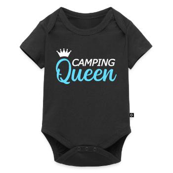 Camping Campen - Baby Premium Kurzarmbody - Schwarz - Vorne