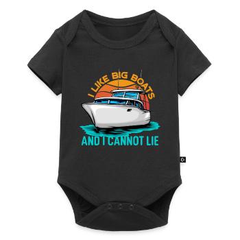 J’aime les gros bateaux et je ne peux pas mentir - Body à manches courtes Premium Bébé - noir - Devant