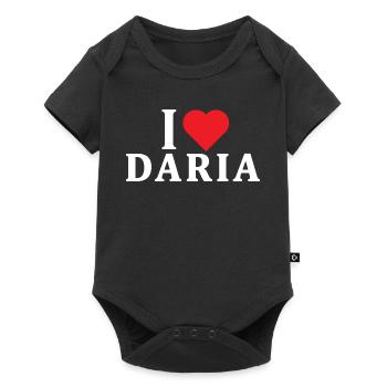 t-shirt J’adore Daria t-shirt idée cadeau - Body à manches courtes Premium Bébé - noir - Devant