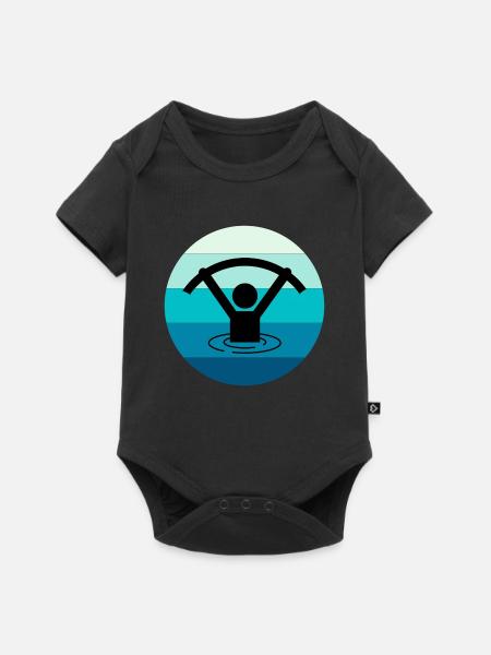 Wasser Aqua Aerobic Aquatic Fitness Schwimmbad - Baby Premium Kurzarmbody - Schwarz