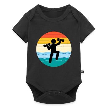 Water Aqua aerobics Aquatic fitness Vintage Retro - Baby Premium short-sleeve bodysuit - black - Front