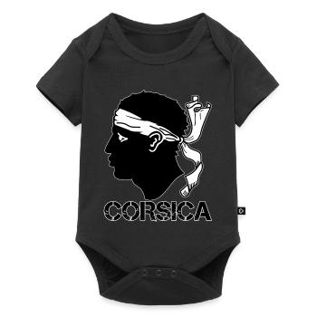 Corsica Drapeau Tête de Maure - Body à manches courtes Premium Bébé - noir - Devant