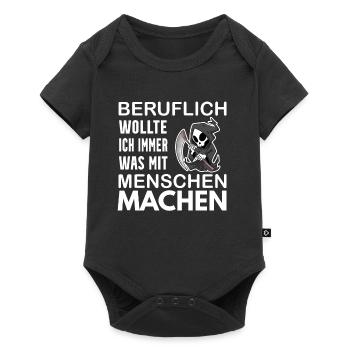 Sensenmann lustiger Spruch - Baby Premium Kurzarmbody - Schwarz - Vorne