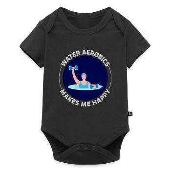 Water aerobics Aquatic fitness Aqua Exercise - Baby Premium short-sleeve bodysuit - black - Front