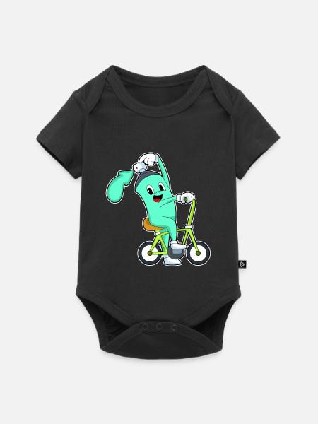 Spraydose Fahrrad - Baby Premium Kurzarmbody - Schwarz