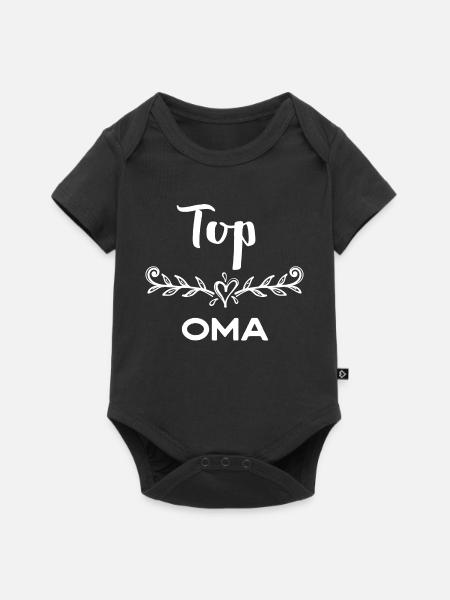 Großmutter Beste Oma Statement Glückwunsch - Baby Premium Kurzarmbody - Schwarz