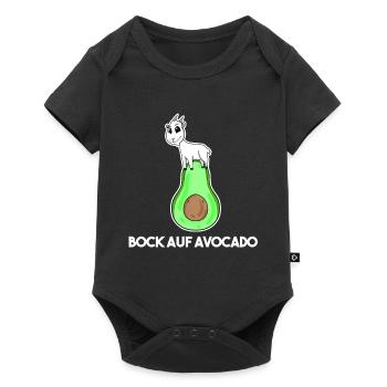 Bock auf Avocado - Ziege Ziegenbock - Baby Premium Kurzarmbody - Schwarz - Vorne