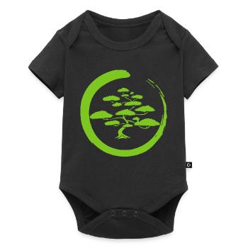 Arbre du Japon vert - Body à manches courtes Premium Bébé - noir - Devant