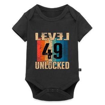 Birthday Happy Birthday Level Unlocked 49 years - Baby Premium short-sleeve bodysuit - black - Front