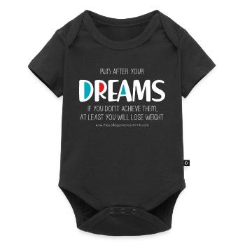 Courez après vos rêves (sombre) - Body à manches courtes Premium Bébé - noir - Devant