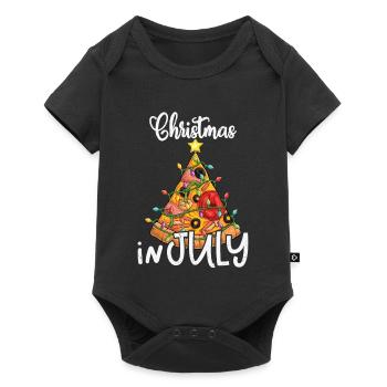 Pizza Christmas in July - Baby Premium short-sleeve bodysuit - black - Front