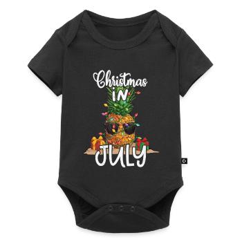 Pineapple Christmas In July Tropical - Baby Premium short-sleeve bodysuit - black - Front