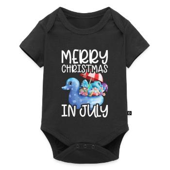 Elves Merry Christmas In July Tropical - Baby Premium short-sleeve bodysuit - black - Front