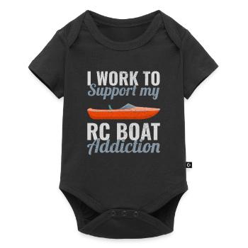 Rc Boat Racing Electric Powerboat Speedboat Race - Baby Premium short-sleeve bodysuit - black - Front