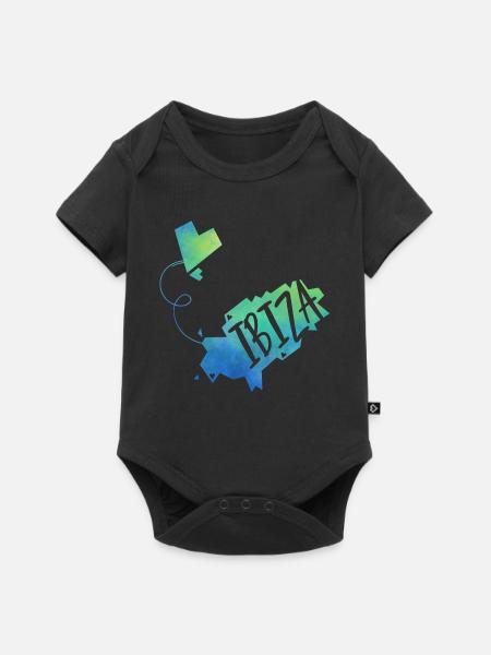 Ibiza - Baby Premium Kurzarmbody - Schwarz