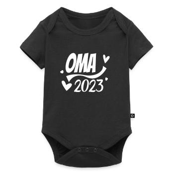 Oma 2023 - Werdende Oma 2023 - Baby Premium Kurzarmbody - Schwarz - Vorne